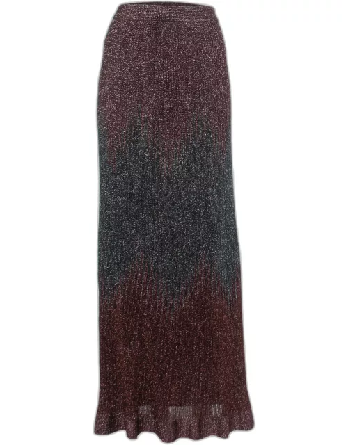 M Missoni Multicolor Lurex Knit Maxi Skirt