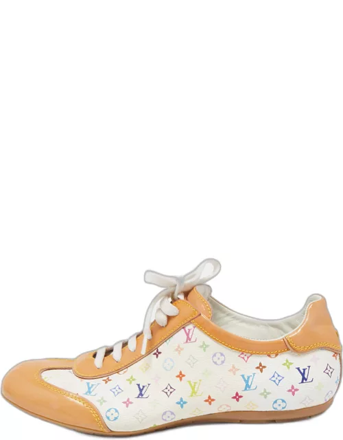 Louis Vuitton Multicolor Monogram Canvas And Patent Leather Low Top Sneaker