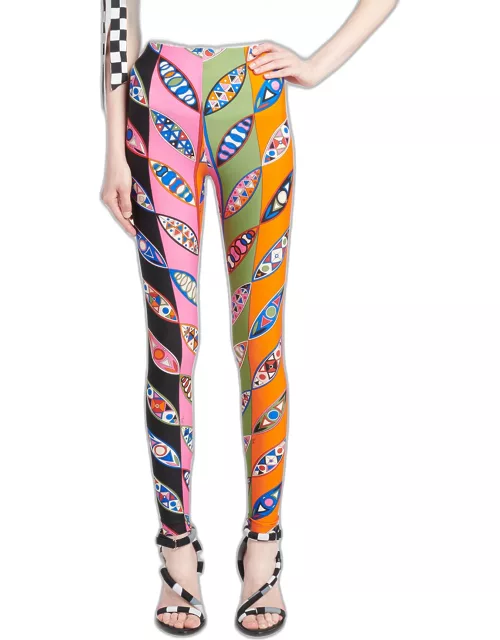 Abstract-Print Ankle Legging