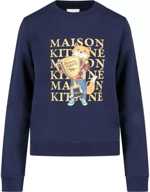 Maison Kitsuné Printed Crewneck Sweatshirt