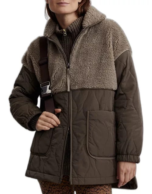 Derry Quilted Sherpa Jacket