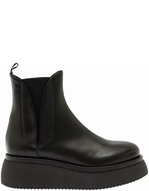 Pollini Black Ankle Boots With Over