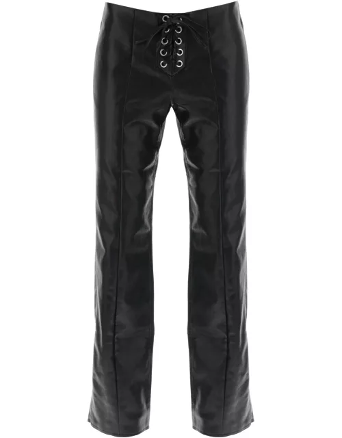 Rotate by Birger Christensen Straight-cut Pants In Faux Leather