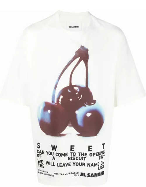 Jil Sander White Cotton T-shirt