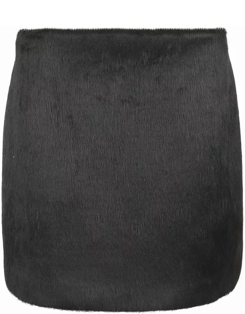 MSGM Fur Coated Skirt