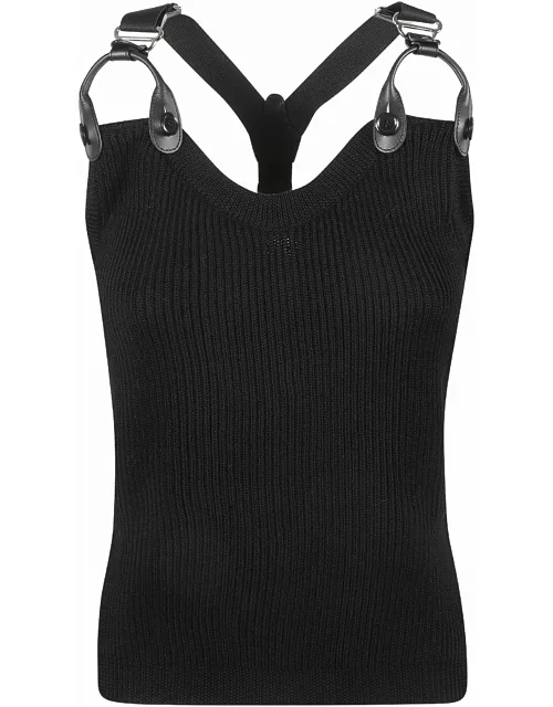 Moschino Ribbed Strapped Jumper