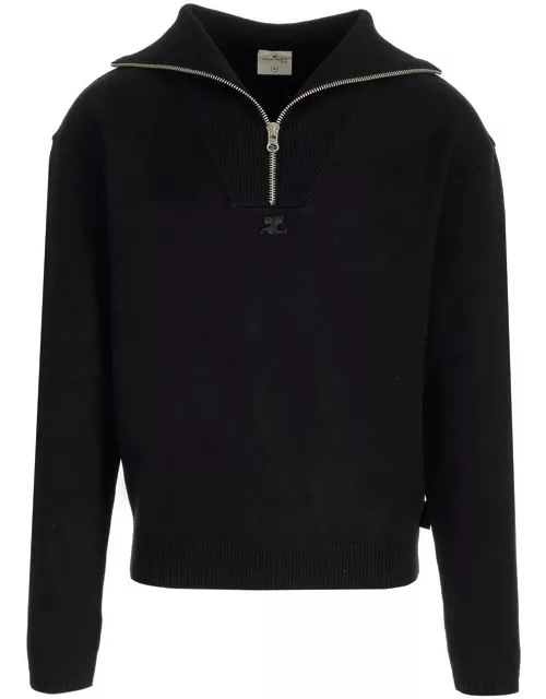Courrèges Half-zip Wool Sweater