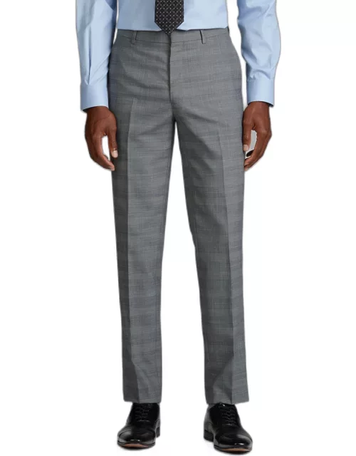 JoS. A. Bank Men's Slim Fit Glen Plaid Suit Separates Pants, Light Grey