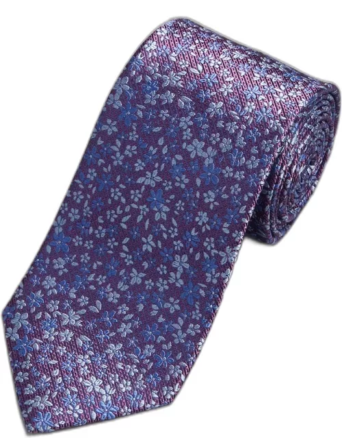 JoS. A. Bank Men's Reserve Collection Mini Floral Tie, Berry, One