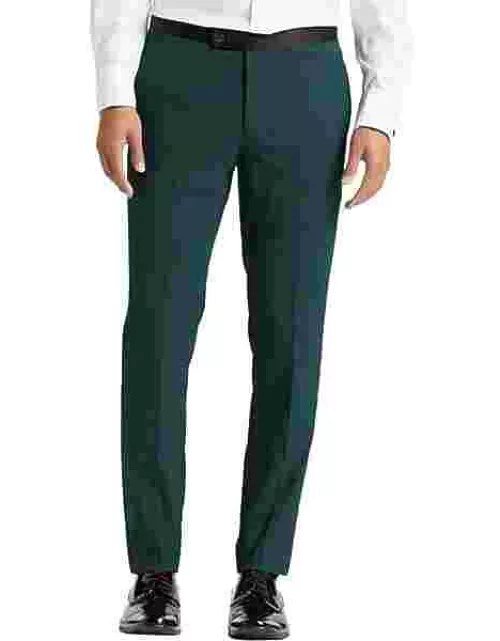 Egara Skinny Fit Men's Suit Separates Pants Green