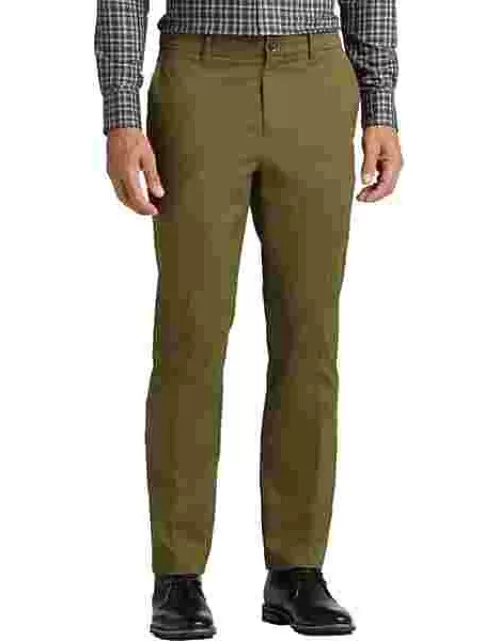 Joseph Abboud Men's Modern Fit Comfort Stretch Chinos Olive Green Night