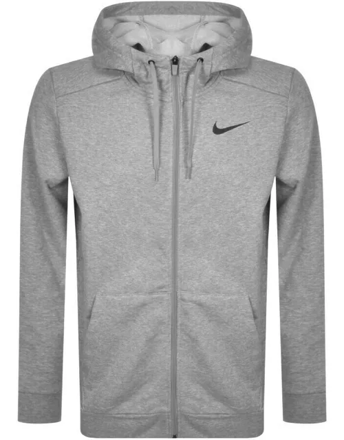 Nike Training Full Zip Logo Hoodie Grey