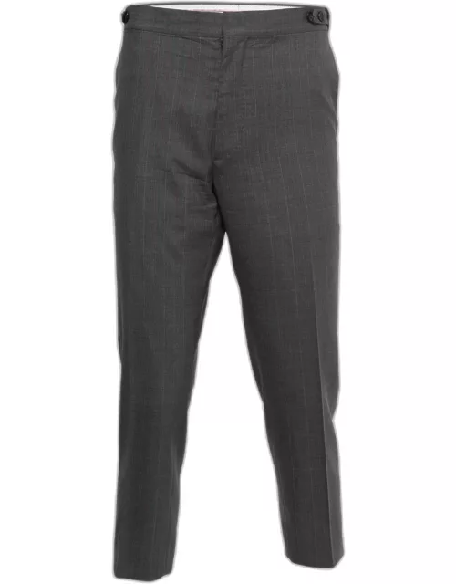 Dsquared2 Grey Pinstriped Wool Formal Pants