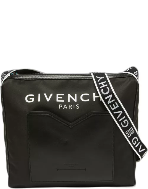 Givenchy Deep Green/Black Nylon and Leather Messenger Bag