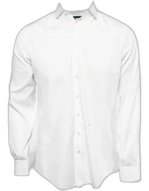 Dsquared2 White Cotton Button Front Full Sleeve Shirt