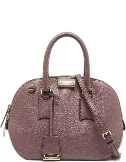 Burberry Lilac Pebbled Leather Small Orchard Bowler Bag