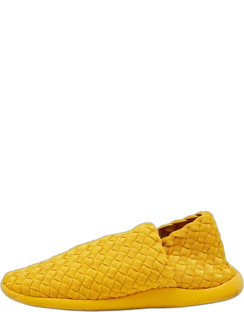 Bottega Veneta Yellow Woven Fabric Slip On Sneaker