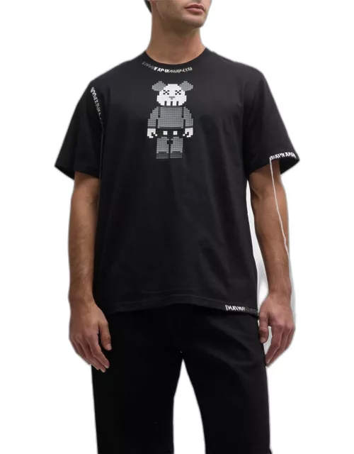 Men's 8-Bit Grey Bear T-Shirt