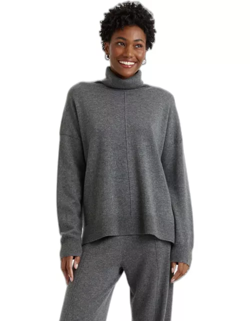 Dark-Grey Wool-Cashmere Rollneck Sweater