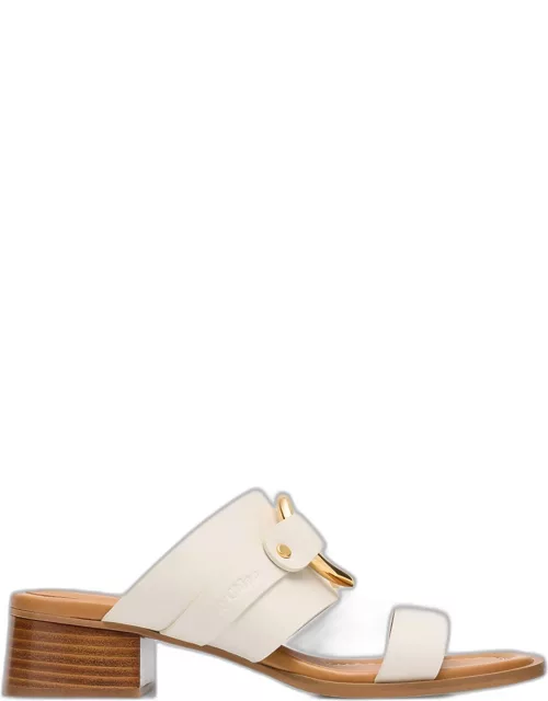 Hana Leather Ring Slide Sandal