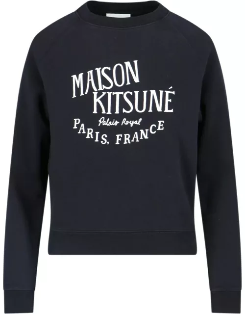 Maison Kitsuné Logo Crew Neck Sweatshirt
