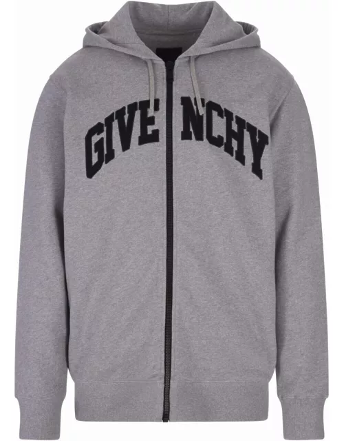 Grey Givenchy College Hoodie