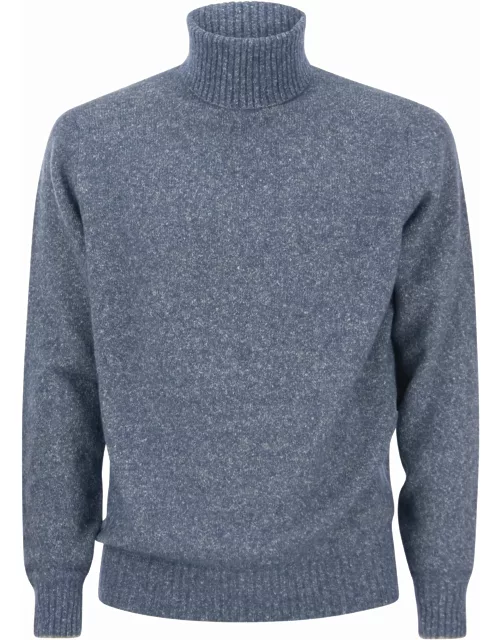 Brunello Cucinelli Turtleneck Sweater In Alpaca, Cotton And Woo