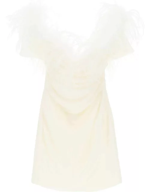 Giuseppe di Morabito Mini Dress In Poly Georgette With Feather