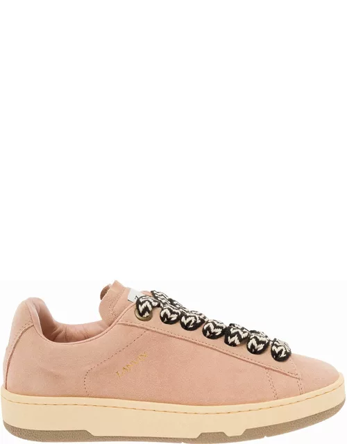 Lanvin lite Curb Pink Low Top Sneakers With Over