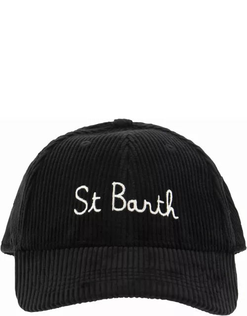MC2 Saint Barth Corduroy Baseball Cap With Embroidery