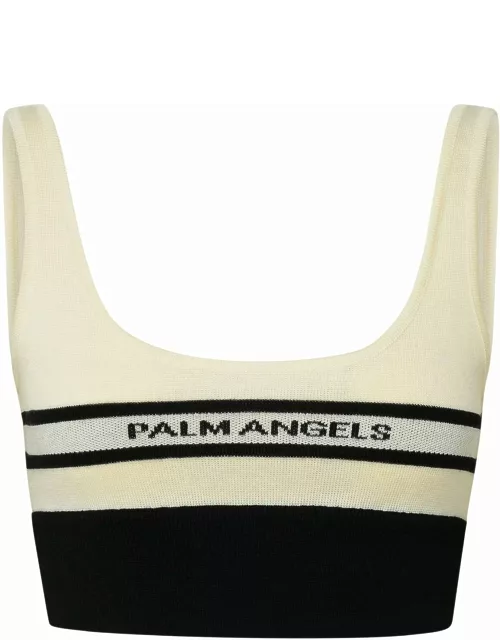 Palm Angels Wool Knit Bra Top
