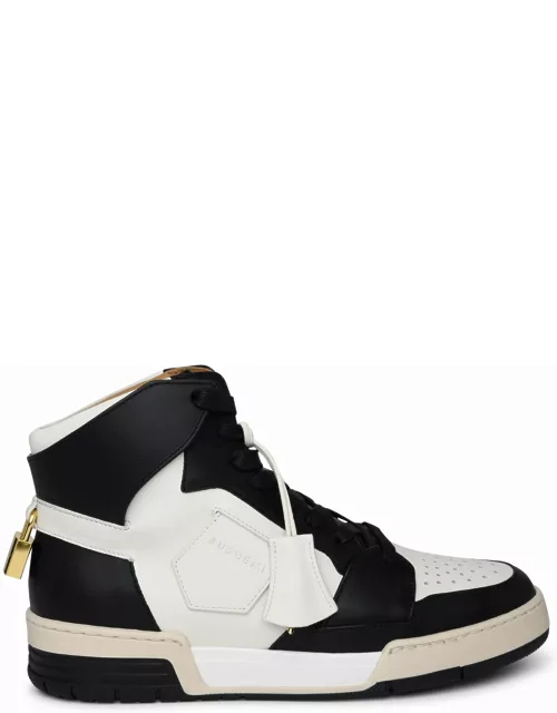 Buscemi air Jon Black And White Leather Sneaker