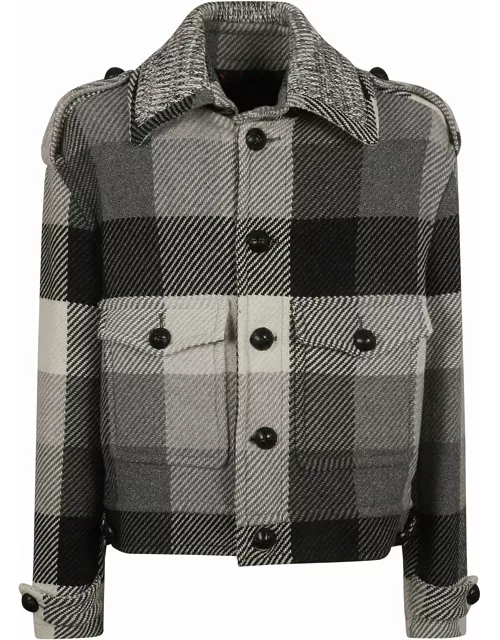 Etro Check Pattern Tweed Jacket