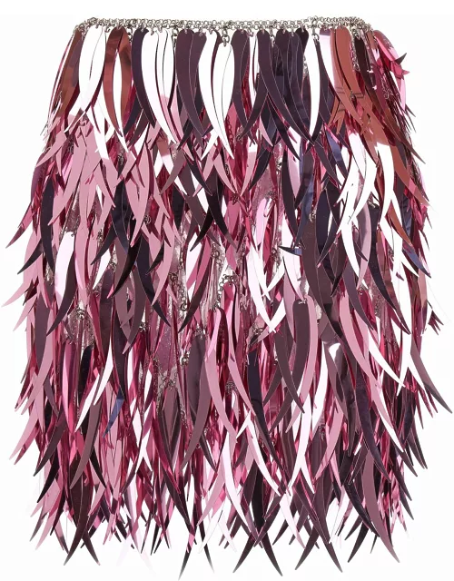 Paco Rabanne Metallic Feather Skirt