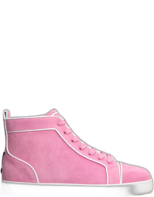 Christian Louboutin Varsilouis Flat Sneakers In Rose-pink Suede