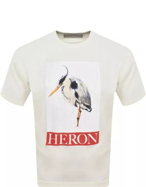 Heron Preston Bird Painted Logo T Shirt White