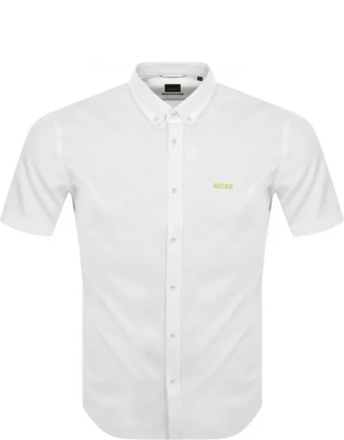 BOSS Biado R Short Sleeved Shirt White