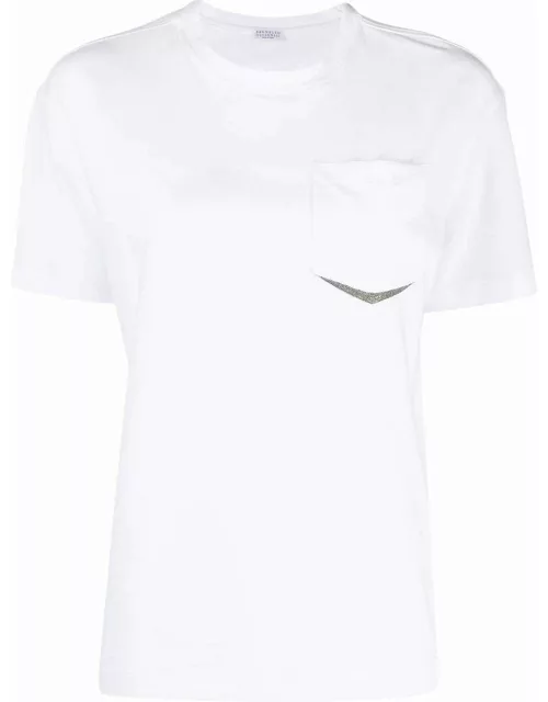 Monili-chain-detail cotton T-shirt