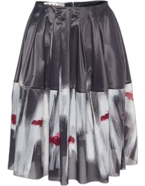 Marni Black Printed Nylon Mini Skirt