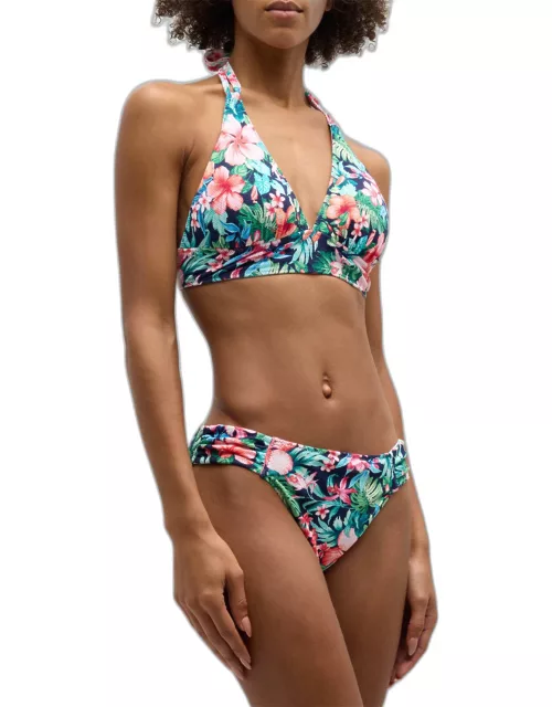 Island Cays Flora Reversible Halter Bikini Top