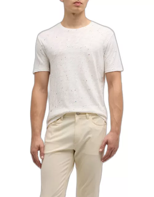 Men's Slub Jersey T-Shirt with Paint Splatter