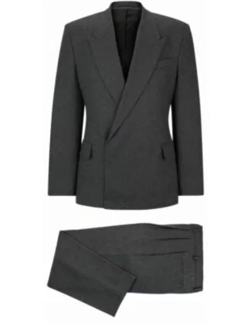 Two-piece wool suit- Grey Men's Business Suit