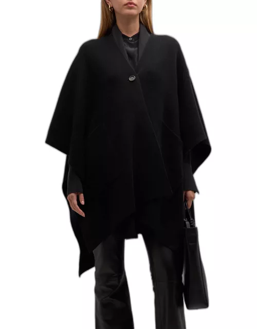 Double-Faced Knit Wool & Cashmere Cape