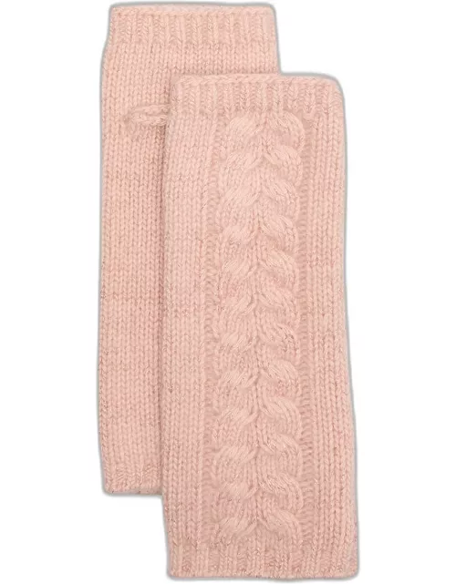 Shimmery Cable Knit Cashmere Glove