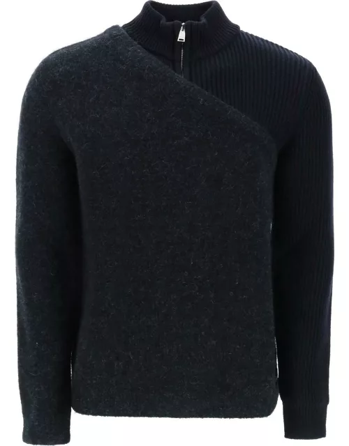 FENDI two-tone wool-and-alpaca sweater