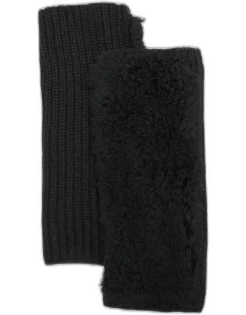 Cashmere Wool Knit Fingerless Glove