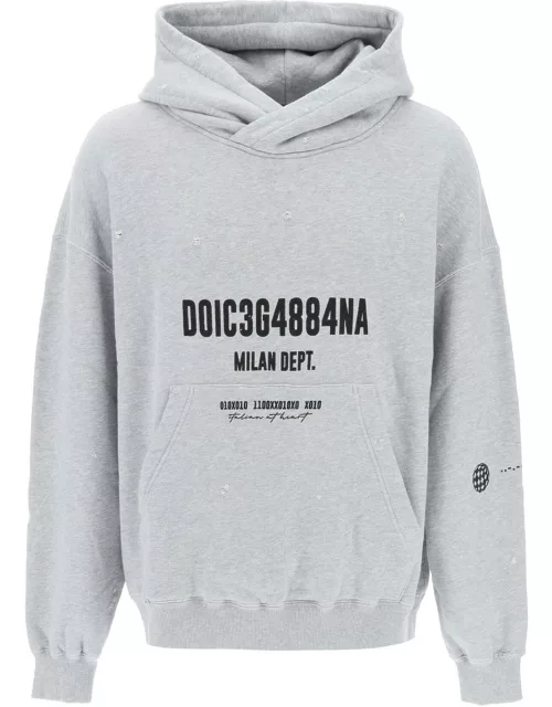 DOLCE & GABBANA distressed-effect hoodie