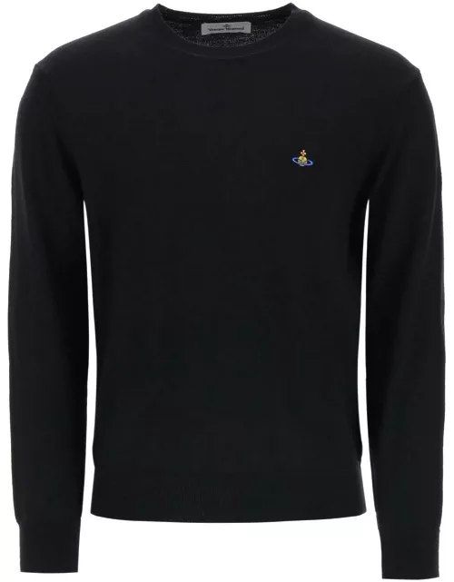 VIVIENNE WESTWOOD Orb-embroidered crew-neck sweater
