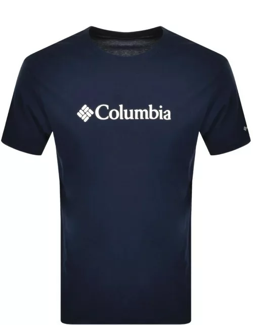 Columbia Basic Logo T Shirt Navy