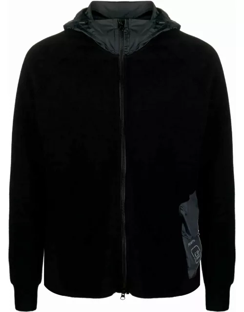 Black cotton hoodie